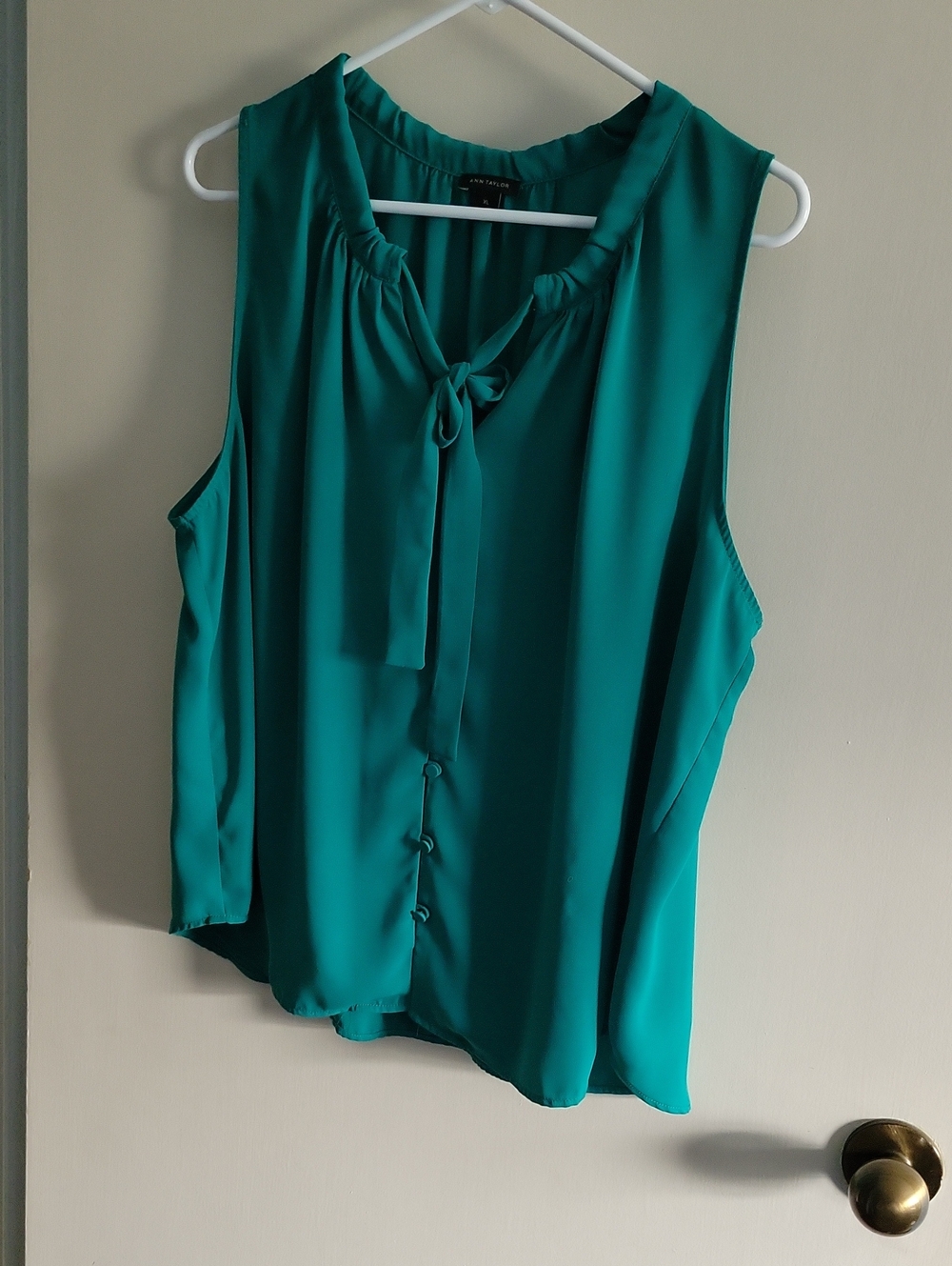 Sleeveless Tie-Neck Blouse - Teal